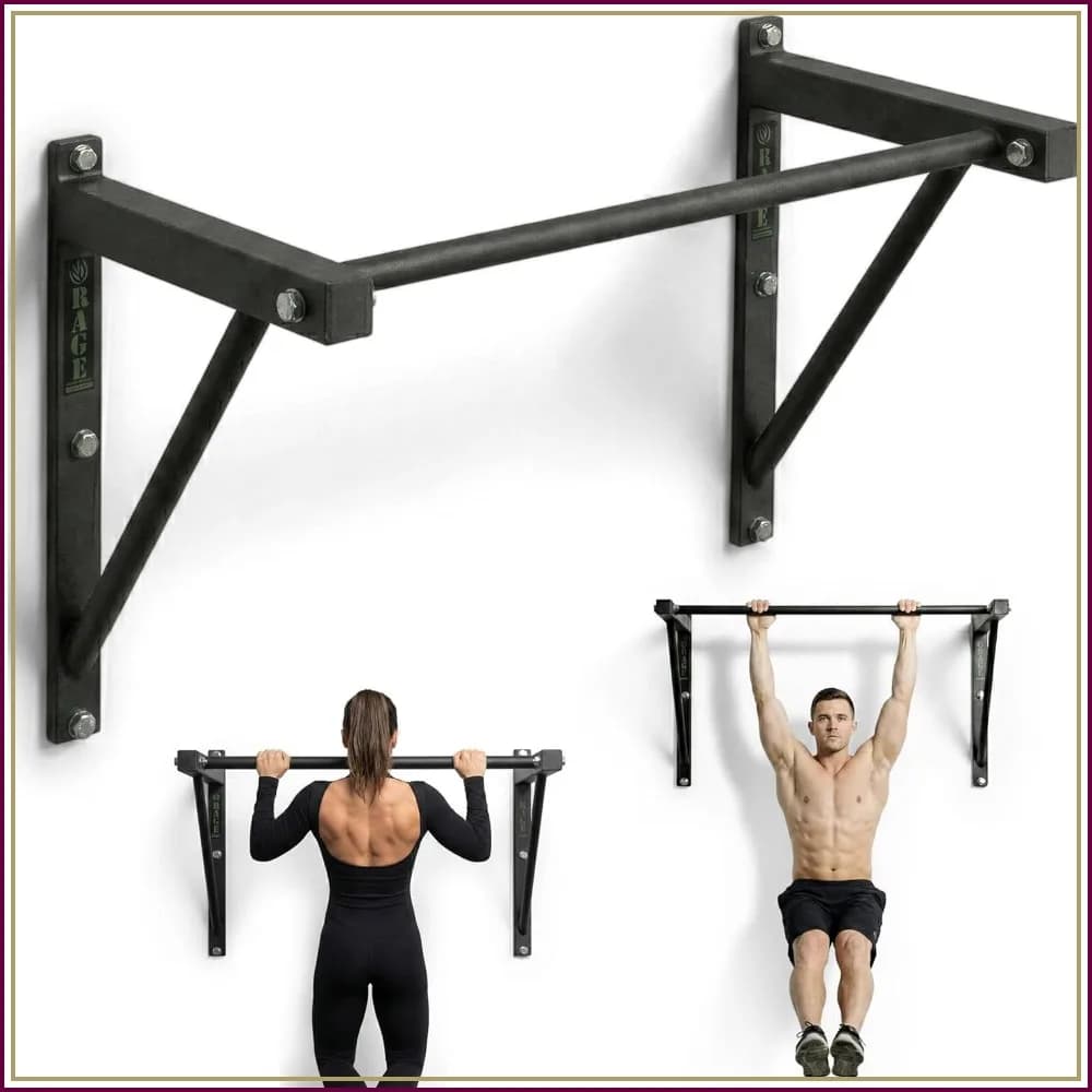Heavy-Duty Wall Mounted Pull Up Bar - 500 lbs Capacity, Space Efficient Steel Chin Up Bar for Home & Gym Workouts