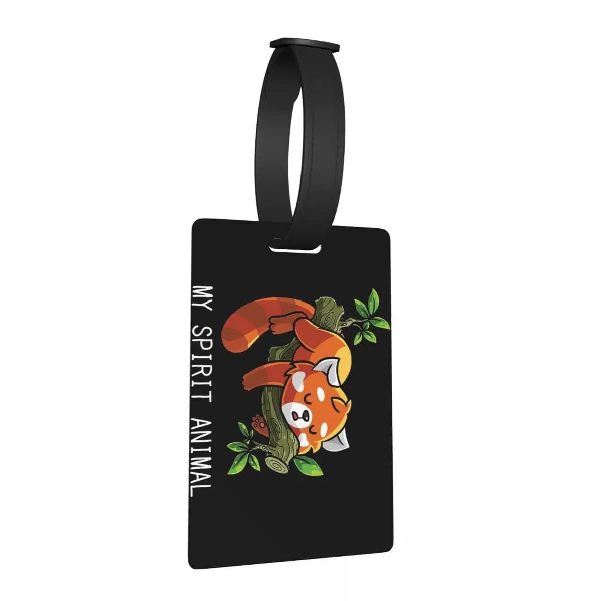 Red Panda Spirit Animal Etichette per bagagli Accessori per valigie Moda da viaggio Etichetta per imbarco per bagagli Porta etichette ID Nome Indirizzo