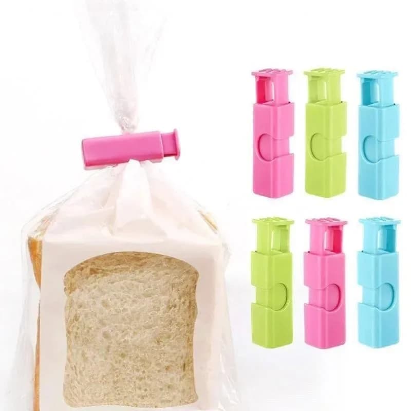 10 Pz/1 set Riutilizzabili Clip di Tenuta Per Alimenti Tasca di Plastica Morsetto di Tenuta Snack Pane Sacchetto Pinze Grano Verdura Morsetto di Stoccaggio