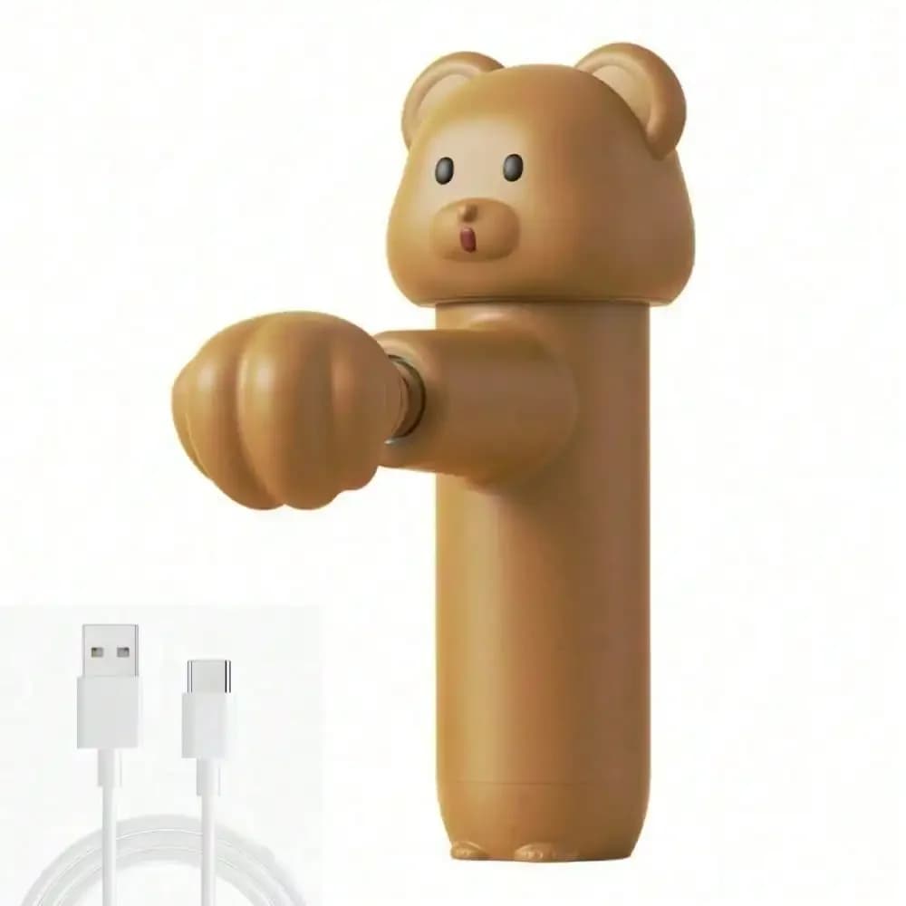 Mini Pistola Massaggiante a Forma di Orso, Massaggiatore Muscolare Ricaricabile per Collo, Regalo per Ragazze, Nuovo Modello - Specializzato per il Fitness Familiare Affaticamento della sorella calda e premurosa