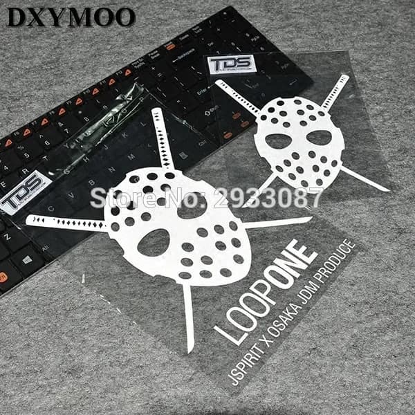 2PCS Car Styling Giapponese JDM Racing Casco Moto Bike Decalcomanie Nastro in vinile per JSPIRITLoop One JDM OSAKA