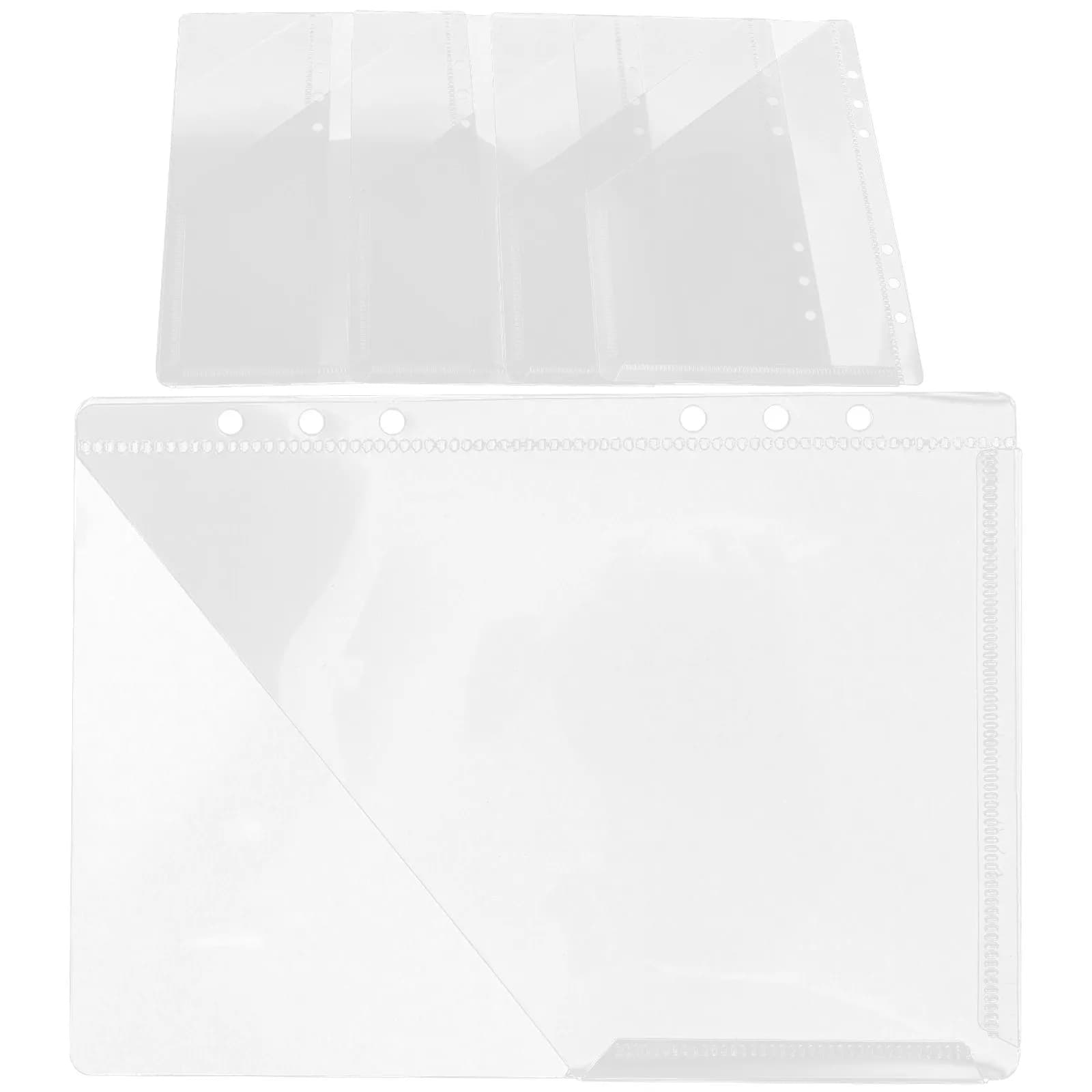 5 pezzi di custodie trasparenti per biglietti, tasche per foto, protezioni per documenti resistenti all'usura, cartelle per documenti multifunzionali