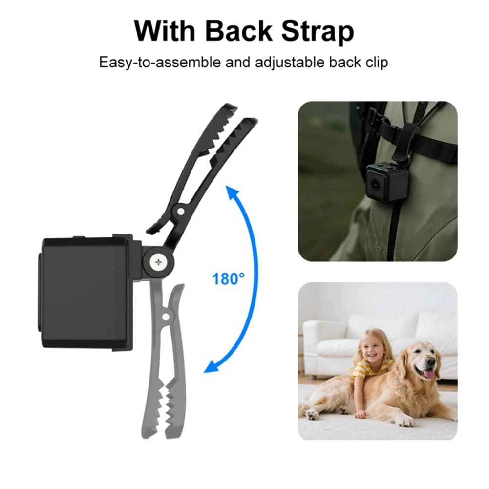 IALJ-Camera Wireless 1080P HD per Collare di Animali Domestici, Videocamera Tascabile Magnetica Wi-Fi per Cani e Gatti, Registrazione Video Volg