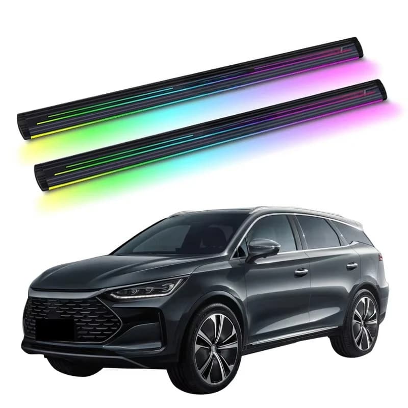 Automatic Electric Power Side Step Running Board with Neon LED Light for Tang 2022-2025 Auto Replacement