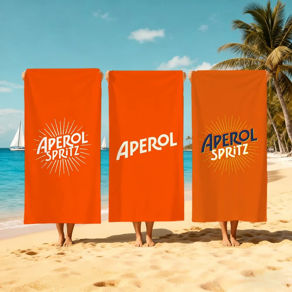 Asciugamano da Spiaggia A-AperolS Orange Art, Asciugatura Rapida, Morbido, S-Spritzs-S, Asciugamani da Piscina, Regalo per Viaggi, Palestra, Doccia, Campeggio, Sport