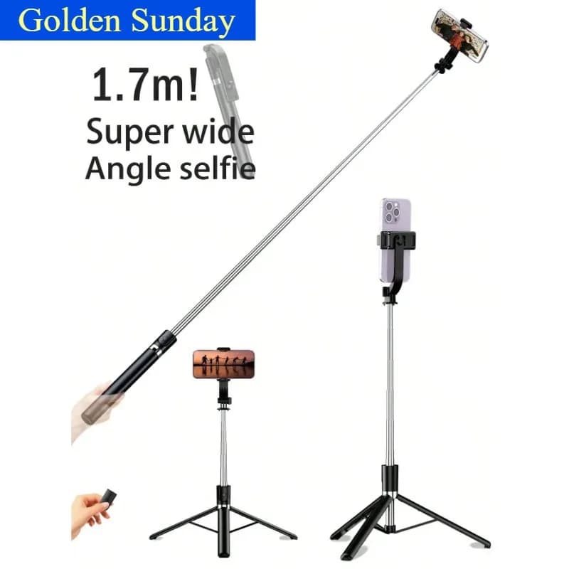 1700mm Selfie Stick Wireless Selfie Stick Phone Tripod Extendable Stand Foldable Monopod For Smartphones Balance Steady Shootin