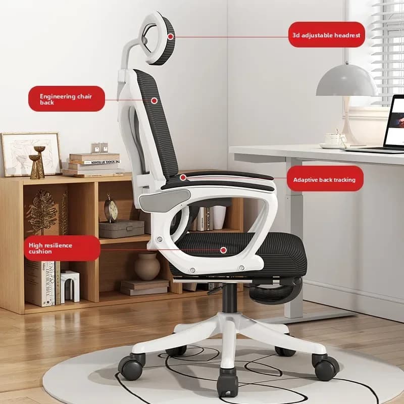 Computer Chair Home Office Height Adjustable Swivel Reclining Study Chair Ergonomic Chair Conference Training Gaming Chair