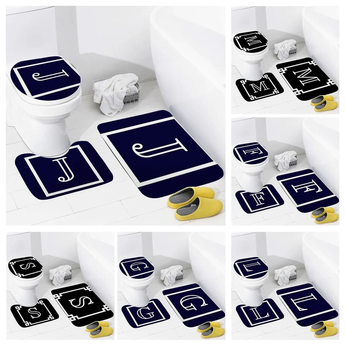 3 pezzi lettere e ghirlande tappetini per il bagno di casa tappetino da bagno accessori per il bagno moderno tappeto tappetino per wc vasca da bagno tappeto antiscivolo
