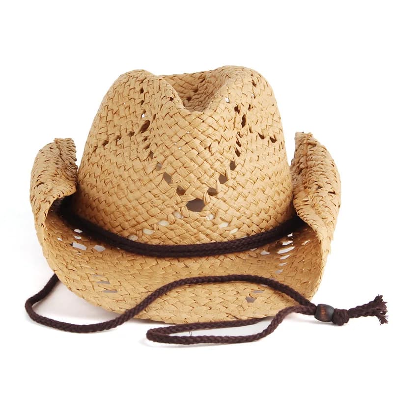 Export Quality Rolled Brim Straw Hat for Men Women, Spring Summer Outdoor Sun Cap, Western Cowboy Hat