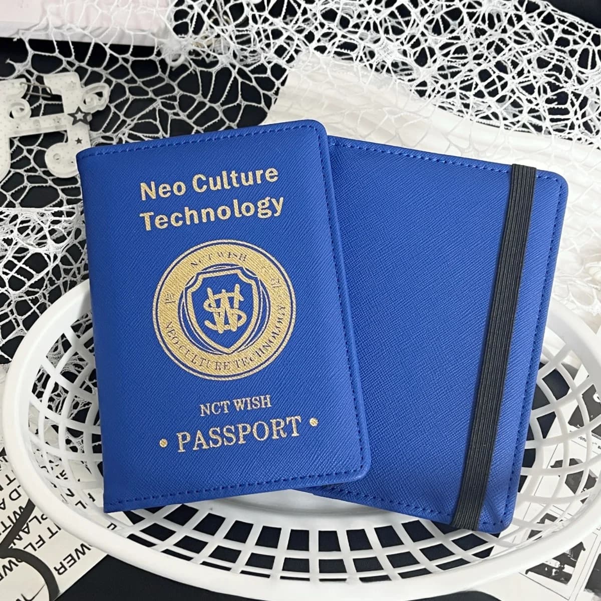 Nuovo portatile Gold Stam NCT Combinazione Porta passaporto Documento Tiet Custodia protettiva Porta carte Portafoglio Cartella documenti