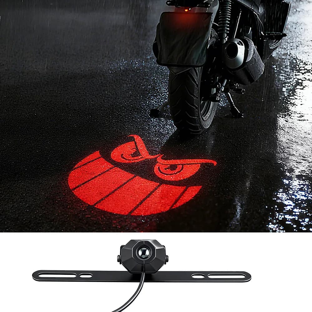 Lampada per proiettore targa moto LED Demon Eye Mattern Lampada di avvertimento notturno per moto Luce ambientale a LED per scooter ATV 12-70V