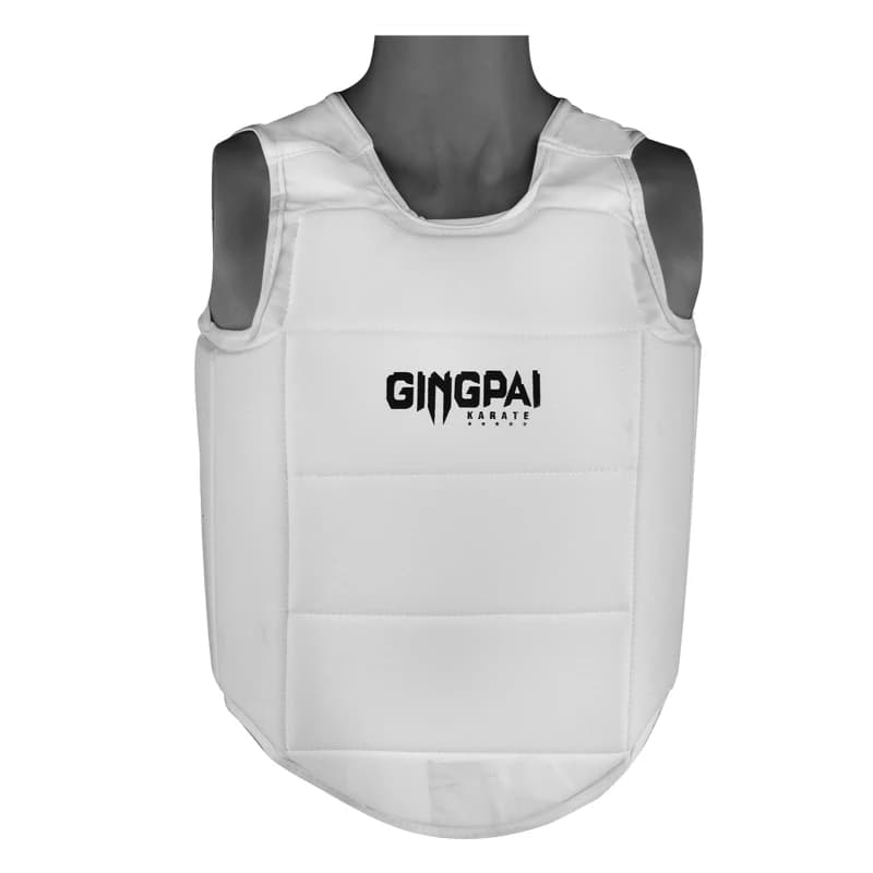 Correteria bianca per protezione del torace per karate, omologata Wkf, gilet per protezione del corpo per karate, protezione per boxe, competizione e allenamento di arti marziali