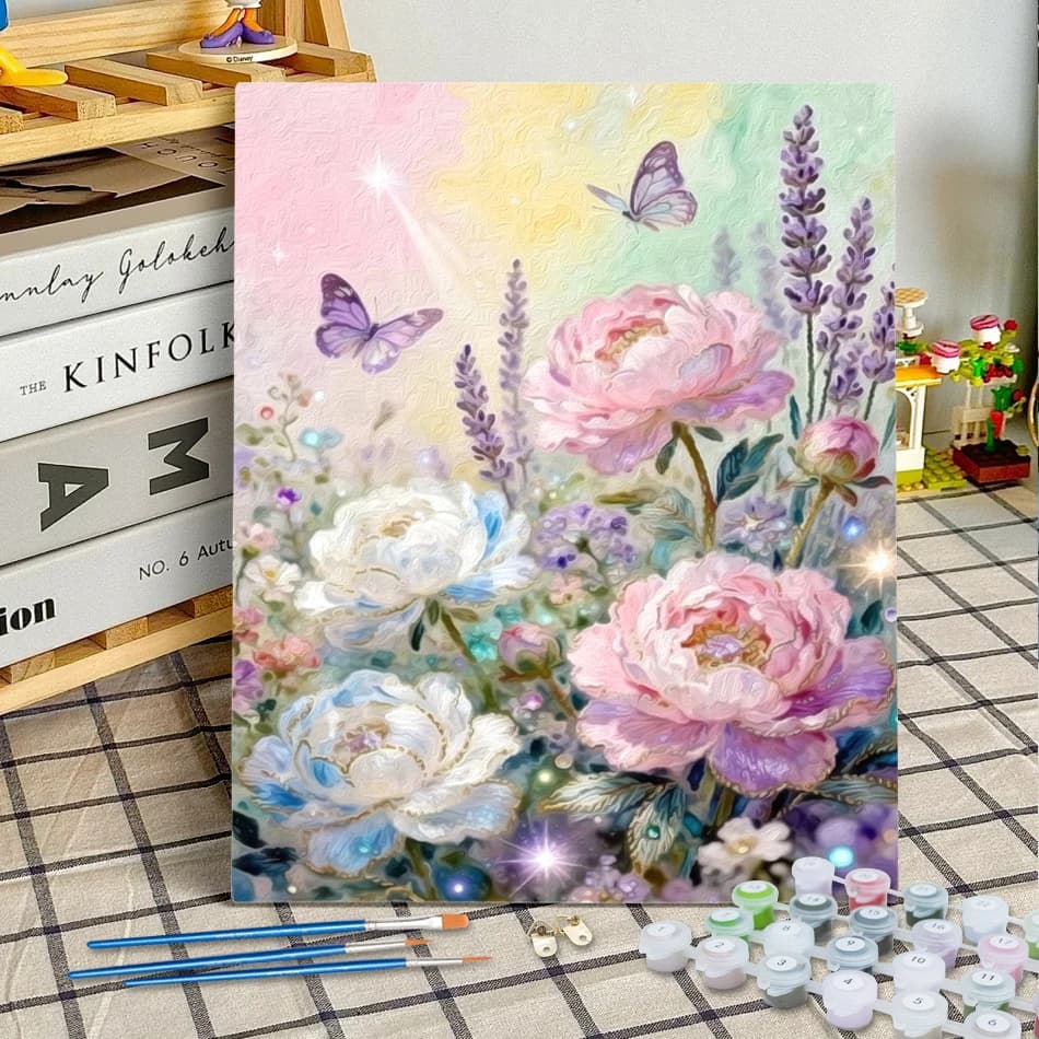 RUOPOTY Paintings For Painting By Numbers Flowers Digital oil paintings Set Drawing Decorative Paintings On Canvas Diy Paint Kit