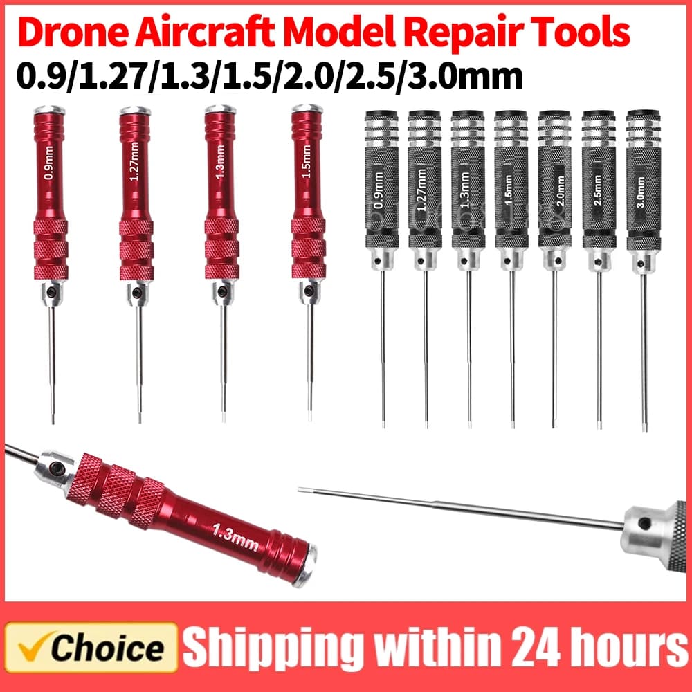 0.9/1.27/1.3/1.5mm Kit di strumenti per cacciavite esagonale Set di strumenti esagonali Strumenti HSS Set di cacciaviti esagonali per elicotteri RC Drone Auto Barche