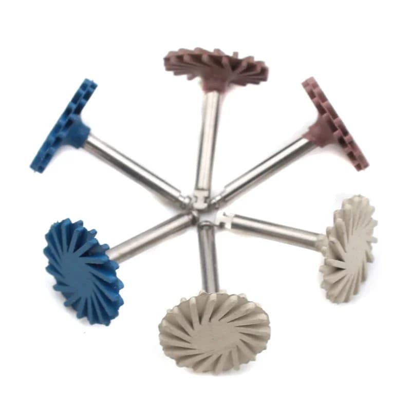 6 pz/set Dentale Resina Composita Ruota di Lucidatura Punta da Trapano A Spirale Set di Dischi Diamantati Efficiente Sbiancamento Dei Denti Strumento di Cura