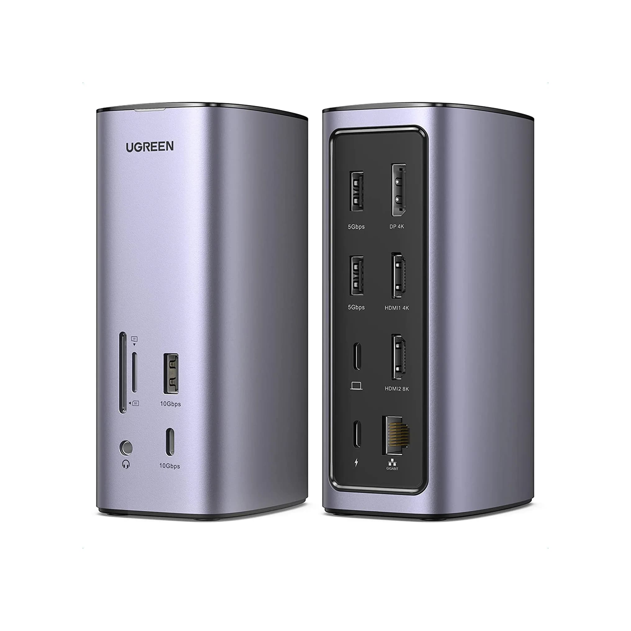 Docking station UGREEN Display triplo Docking station per MacBook USB C 8K 12 in 1 Ricarica PD da 100 W