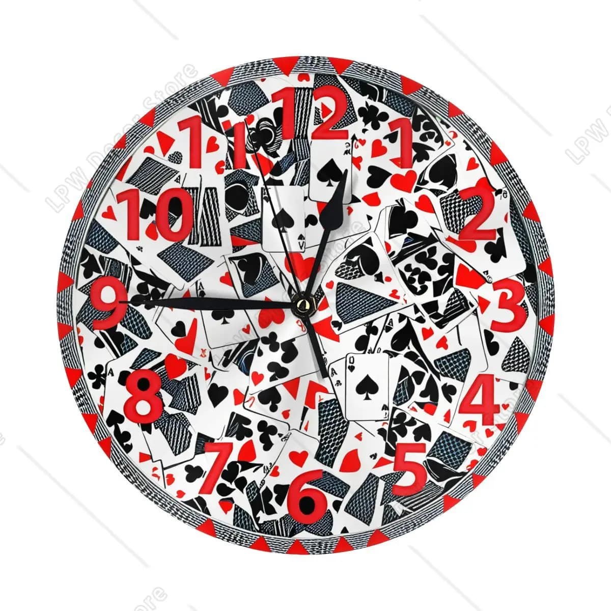 Wall clock Silent Symbols Not ticking 10 inch battery wall clock Easy to read watch for home kitchen Living room