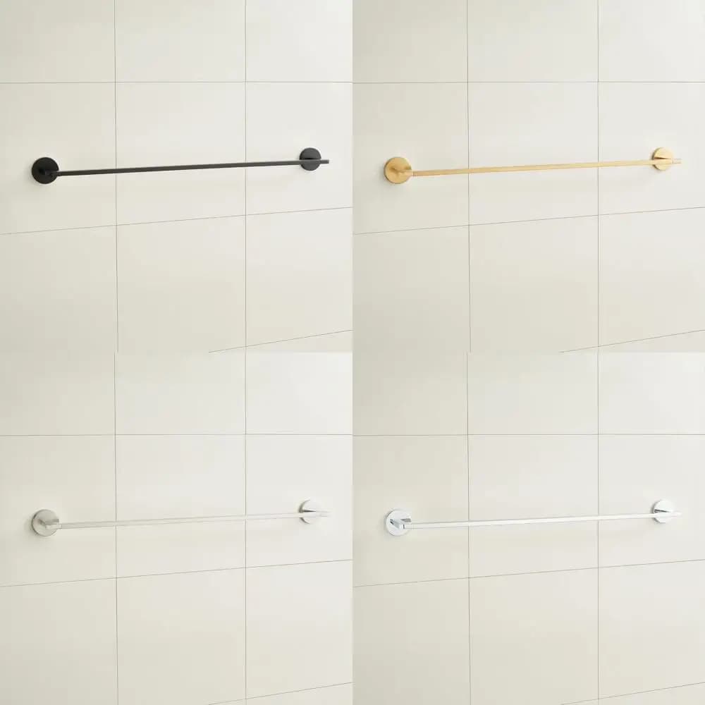 Portasciugamani Nero Opaco da 24 Pollici - Accessorio Moderno per il Bagno