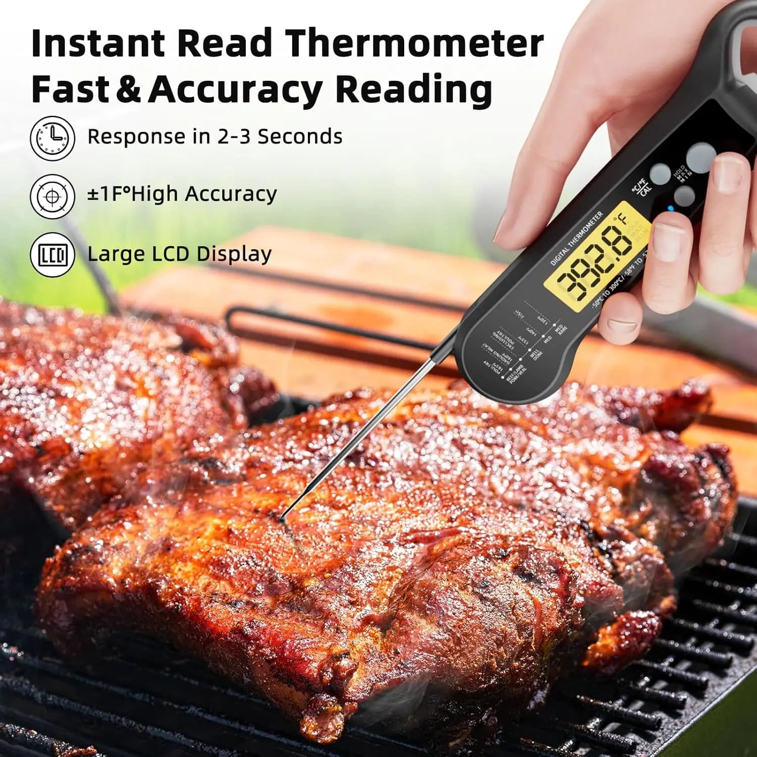 Kitchen accessories Food thermometer Digital cooking instruments Quick temperature measurement Meat thermometer for barbecue oil