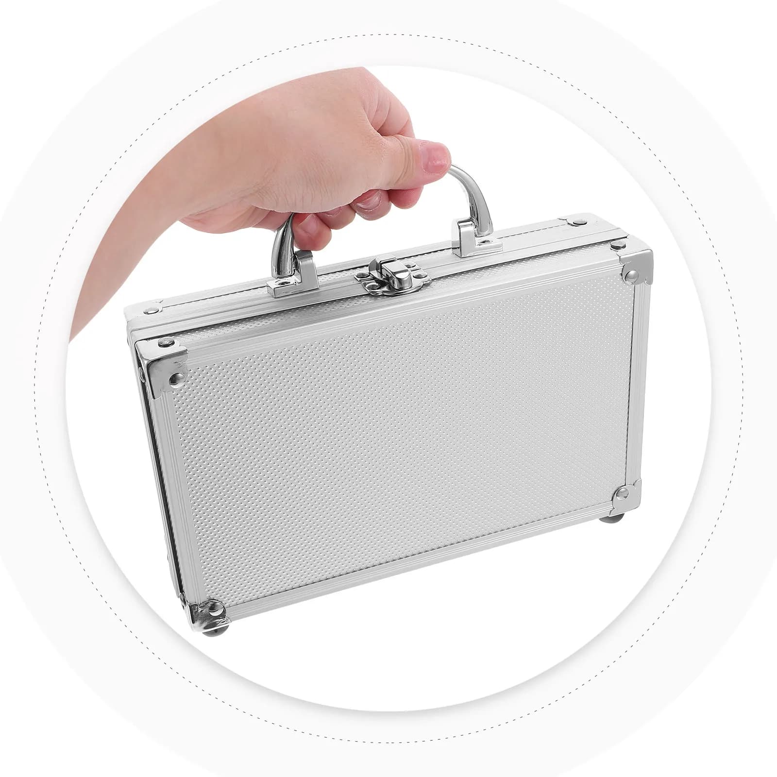 Metal Coin Collection Box with Transparent Lid Secure Closure Portable Compact Design for Coin Collectors Storage and Display