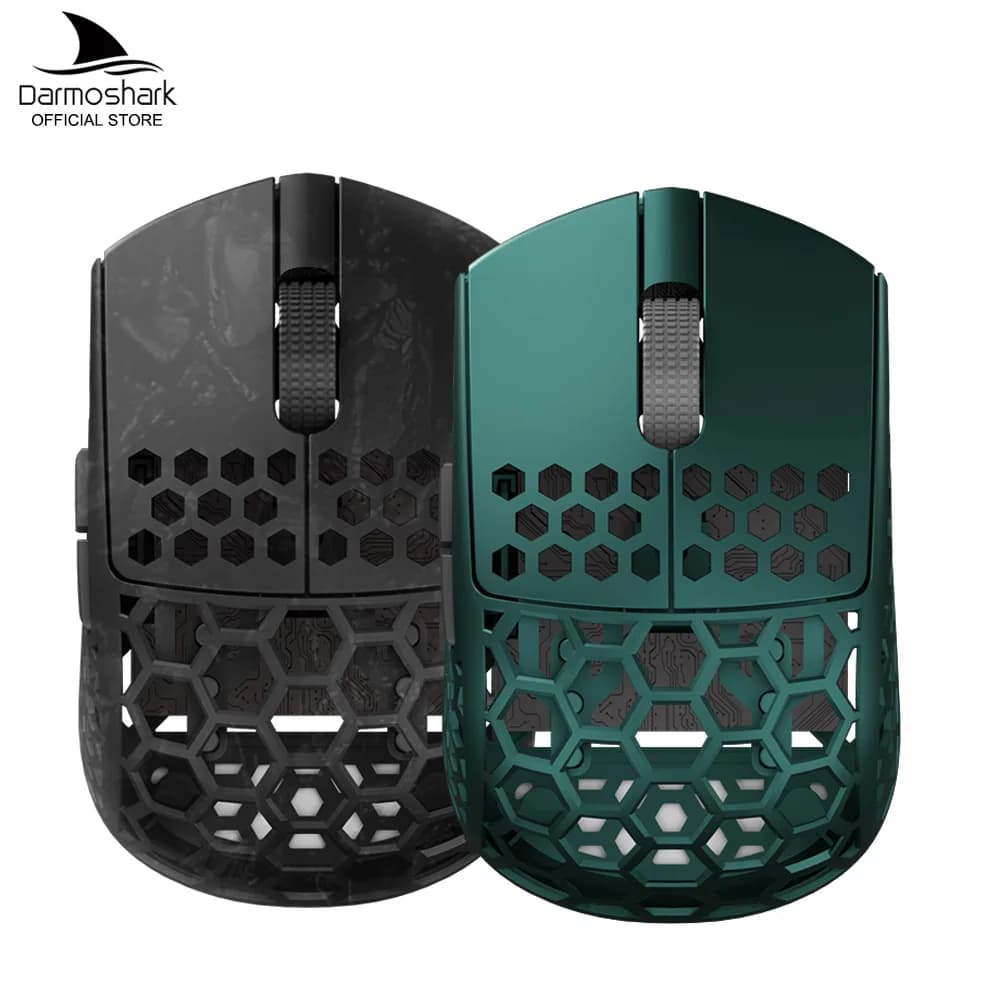 Darmoshark M5Air Mouse da gioco in fibra di carbonio forgiato Mouse macro wireless 8K 30KDPI Impugnatura per le dita Mouse a mano piccoli 30g Leggero