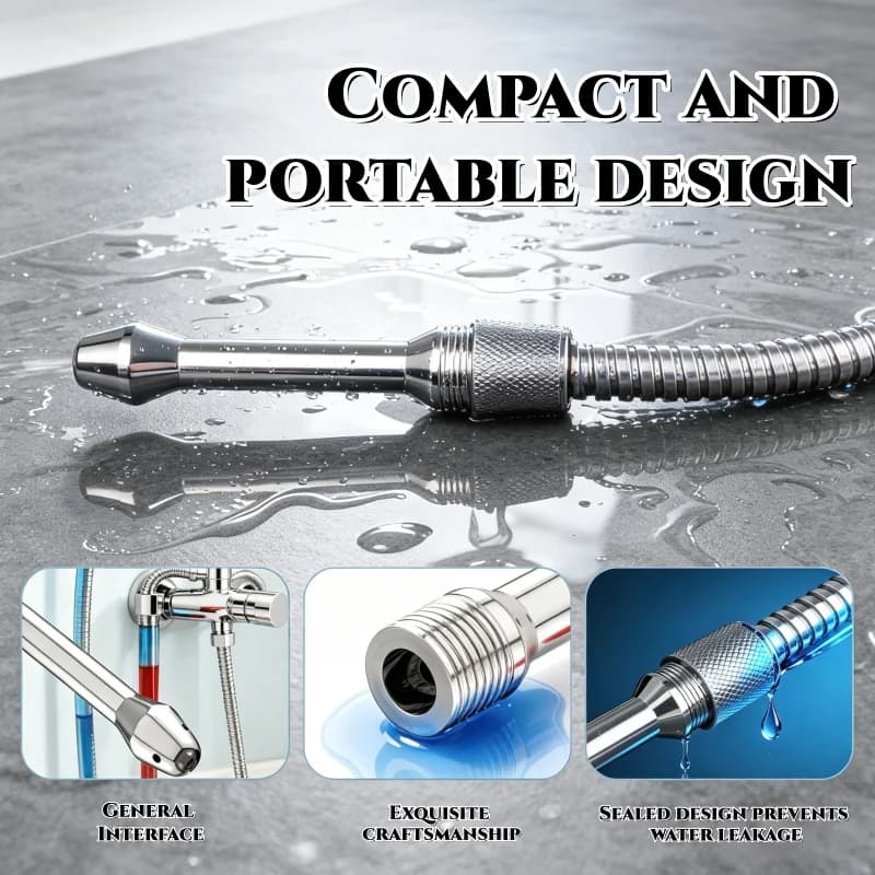 Portable Handheld Shower Head High Pressure Pressurized Water Saving Shower Nozzle Home Bathroom Outdoor Travel Accessory
