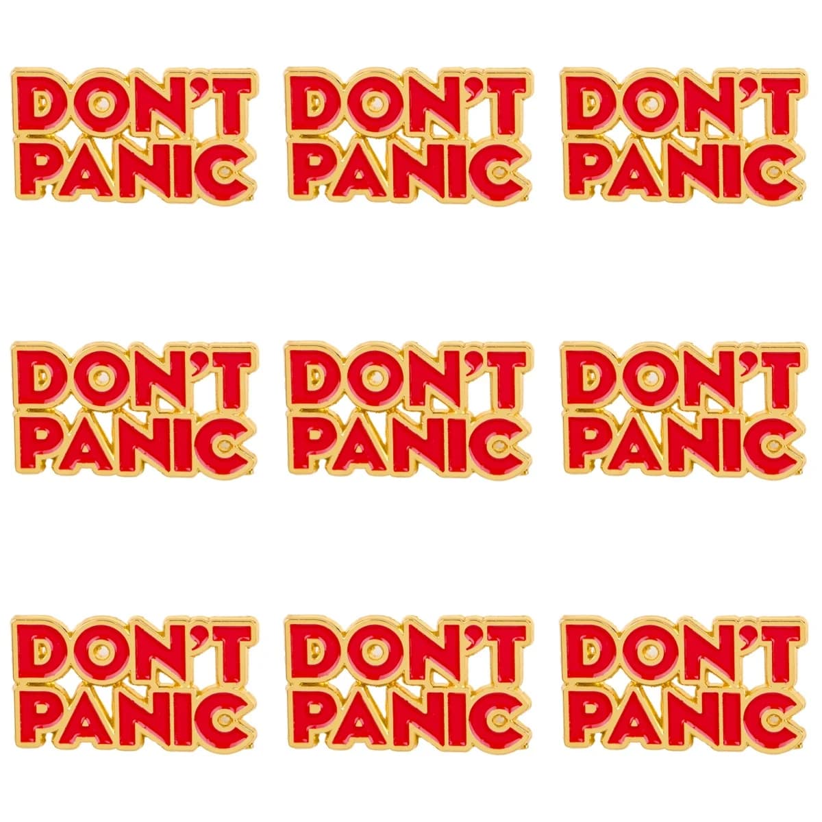 Set di 9 Spille Divertenti con Citazioni, Badge Smaltati Vintage 'Don't Panic', Spille da Bavero per Zaino/Giacca, Regalo per Fan di Fantascienza