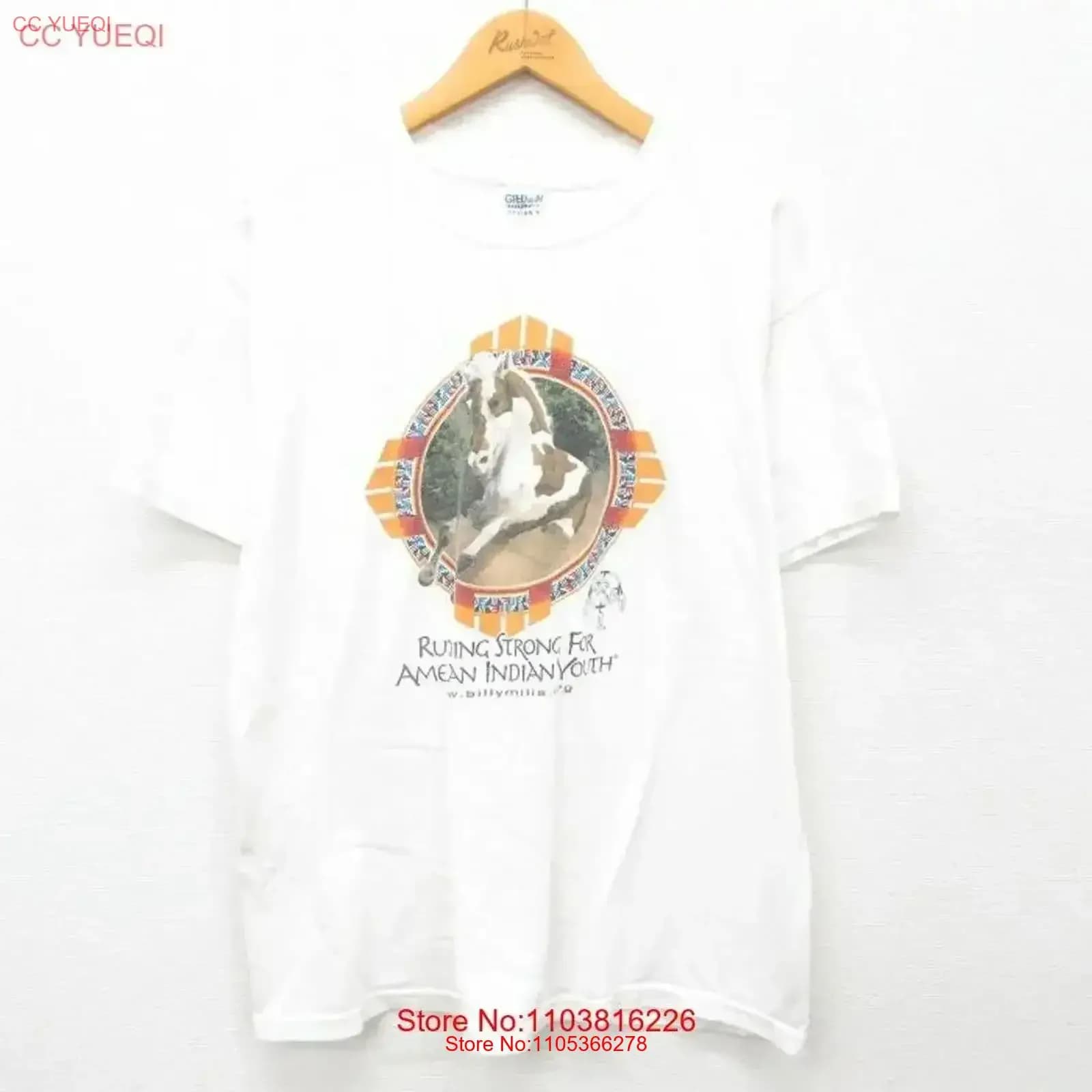 XL Vintage T Shirt Mens 00s Horse Dream Catcher Used SSYR 0 Washed designer clothes streetwear Breathable vintage Washed