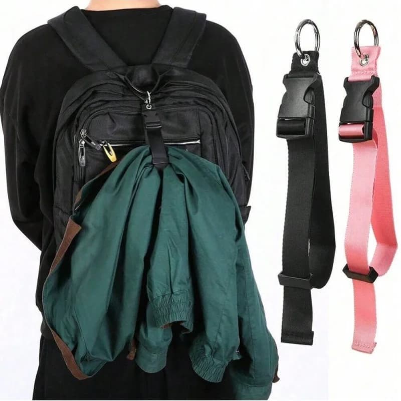 Backpack with fixed shoulder strap for travel luggage External strap Portable shoulder strap with release buckle Add-A-Bag Belt shoulder strap