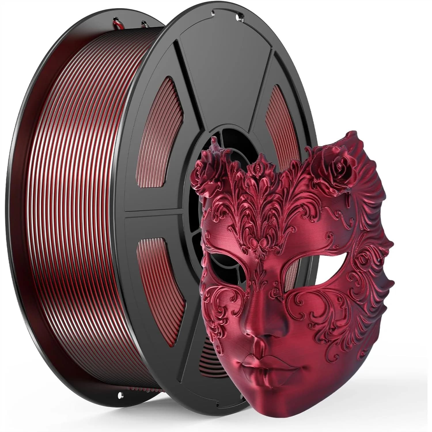 Filamento per Stampante 3D in PLA+ Seta Bicolore 1.75mm, Coestrusione 2-in-1, Precisione +/-0.02mm, Bobina da 1KG, Compatibile con Stampanti FDM