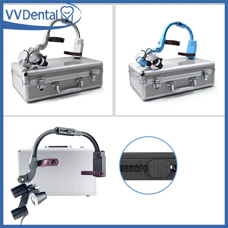 Faro dentale a LED Lenti di ingrandimento binoculari Fascia regolabile 5W Dentista Faro chirurgico Lente d'ingrandimento per odontoiatria 2.5X/3.5X