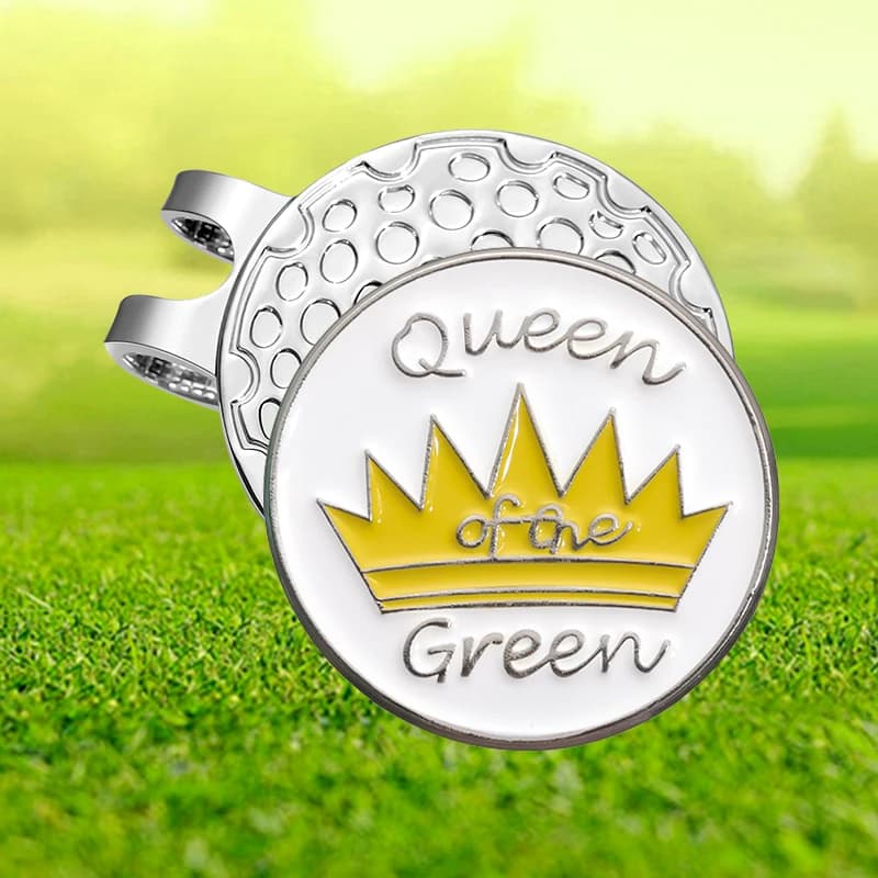 Indicatore per pallina da golf con motivo a corona Clip magnetica per cappello facile da attaccare Forniture da golf Accessori Regalo di gioielli per amici di golfisti