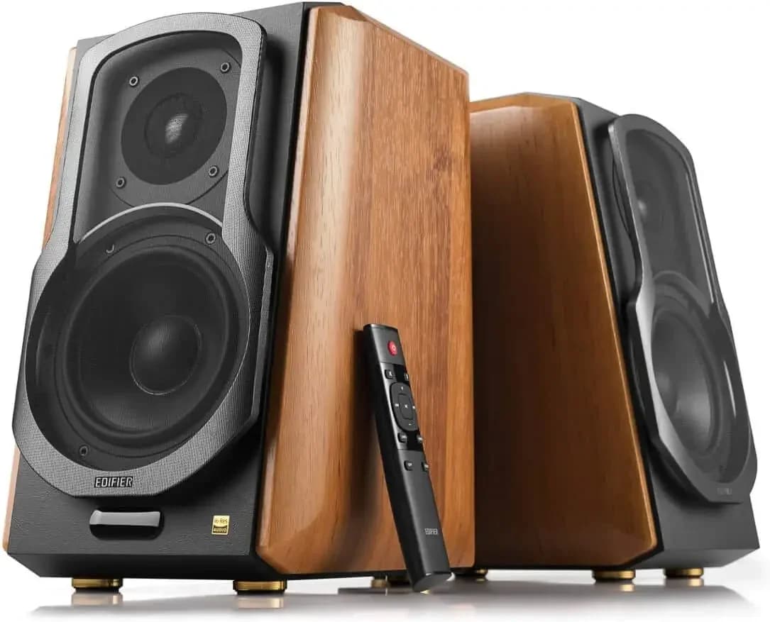 Factory Price S1000MKII Audiophile Active Bookshelf 2.0 Speakers - 120w Speakers Bluetooth 5.0 with aptX HD - Optical Input - S
