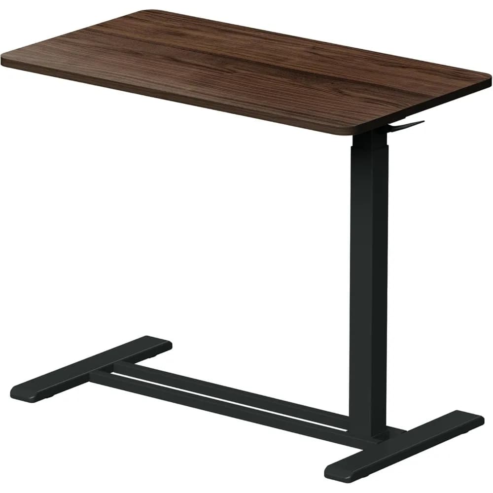 Tavolo a C regolabile con ruote, tavolino mobile per snack, divano, divano, comodino, carrello per laptop, vassoio TV, comodino per