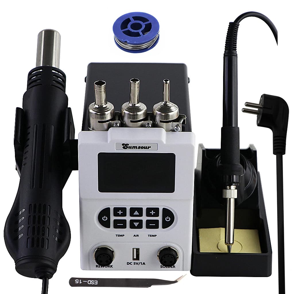 Digital display Solder Station Control Temperature Soldering Iron Hot Air Gun BGA SMD Rework Welding Desoldering Repair Tools