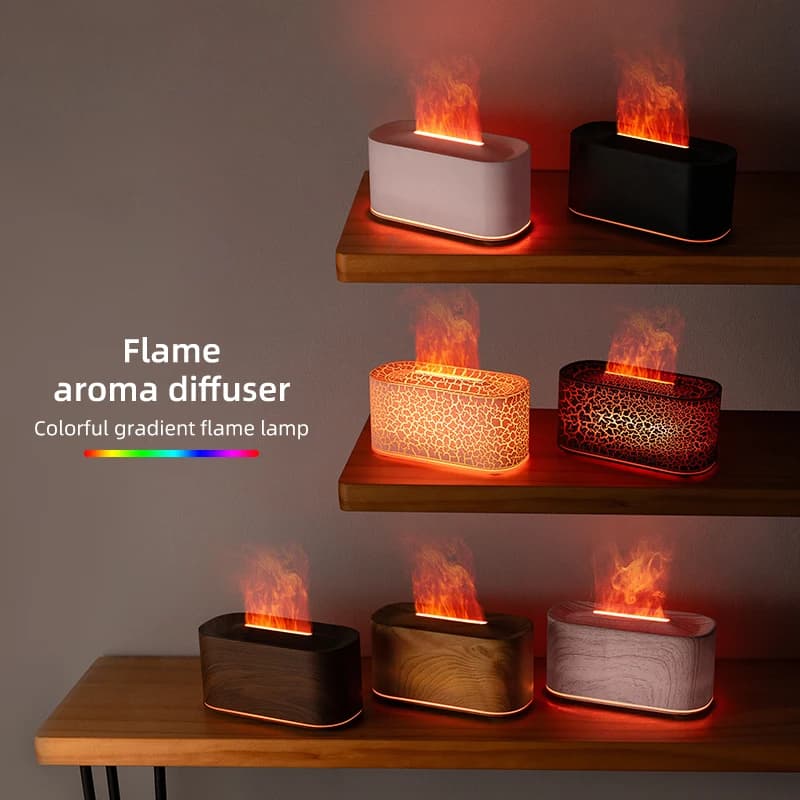 2025 Nuovo Diffusore di Aroma Umidificatore Diffusore di Aroma di Oli Essenziali Addetto con Funzione di Protezione 7 Colori Luce Notturna Ambientale