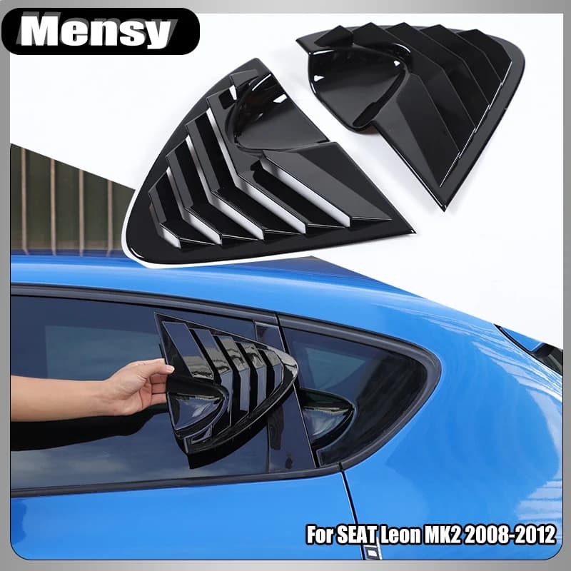 For SEAT Leon MK2 2008-2012 Auto Side Window Spoiler Cover Triangle Rear Feritoia Air Splitter Trim Accessories