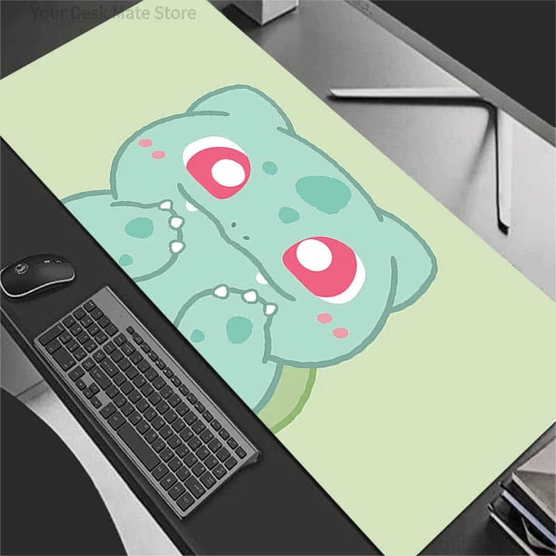 Tappetino per mouse Gamer PC Computer Grande 900x400 XXL Tappetino da scrivania Tastiera Anime Accessori da gioco P-Pokemons Bulbasaur Mousepad Carpet