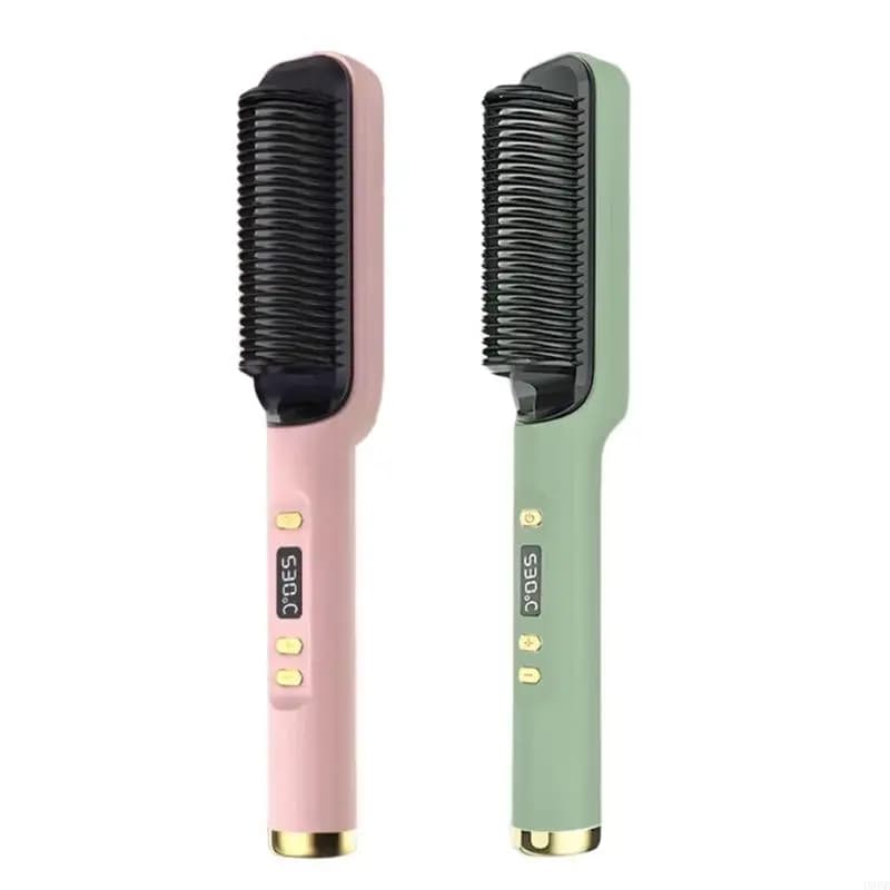 Hair smoothing comb effortlessly with quick heating, anti-coating and 5 heat settings for styling