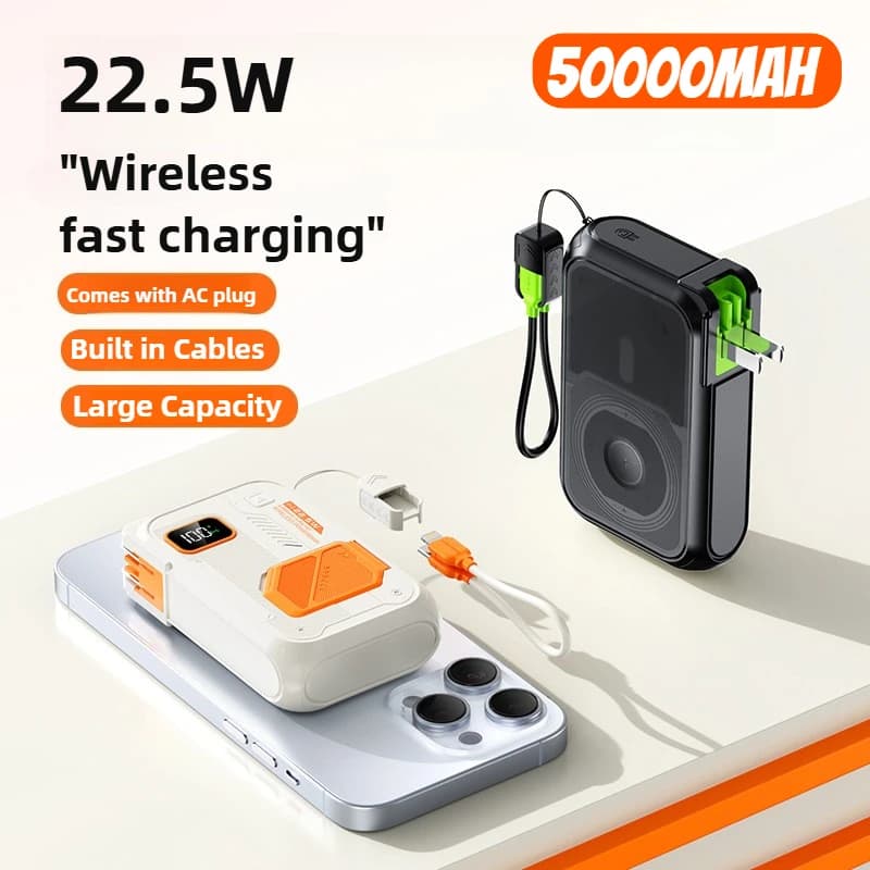 22.5W Magnetic Power Bank 100000mAh Wireless Quick Charging with Phone Support with Plug Portable Charger for iPhone Magsafe Powerbank
