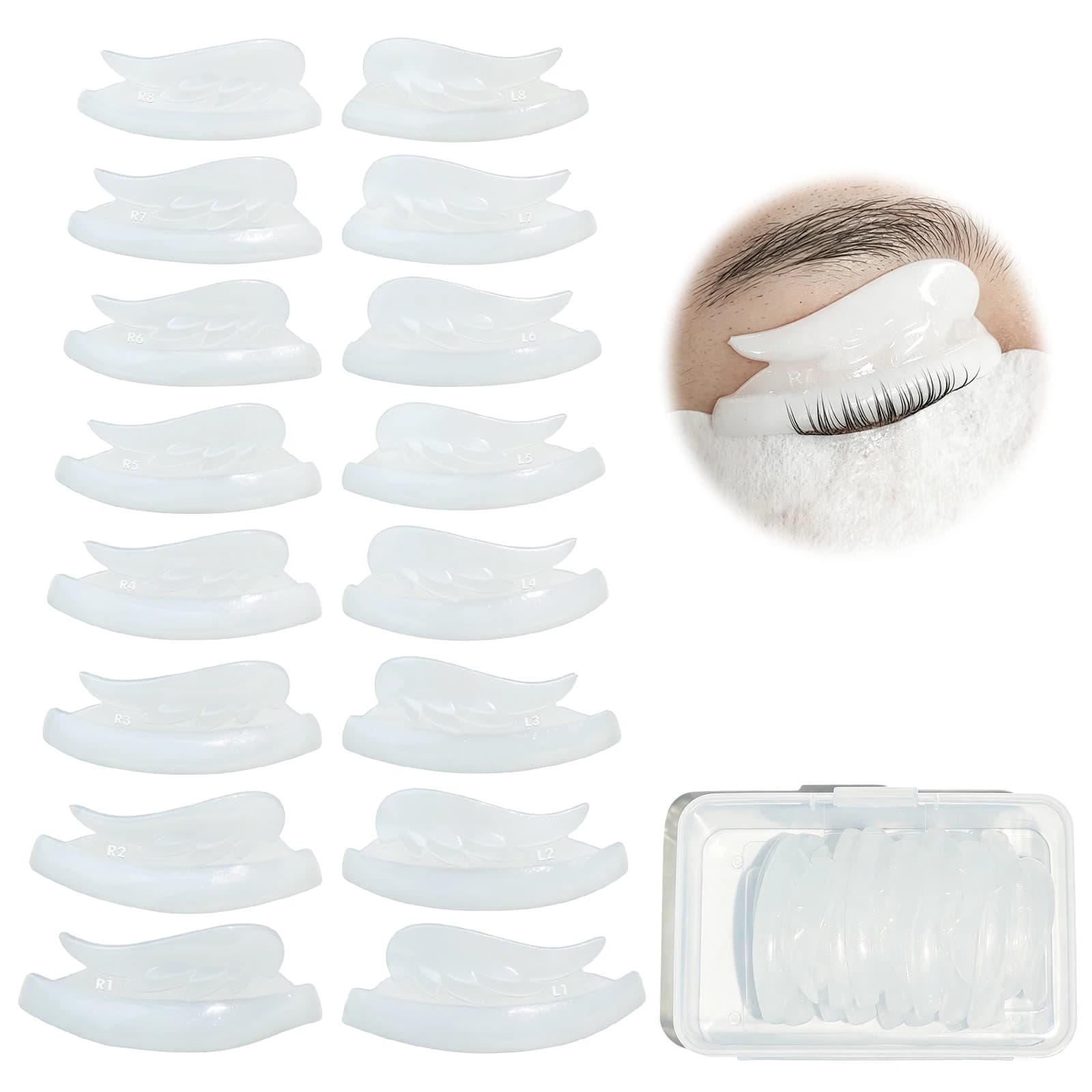 PERMANIA LC Curl Silicone Eyelash Perm Rod Shield Sticky Lash Lift Pad Lift 3D Eyelash Curler Accessories Eyelash Lifting Tool
