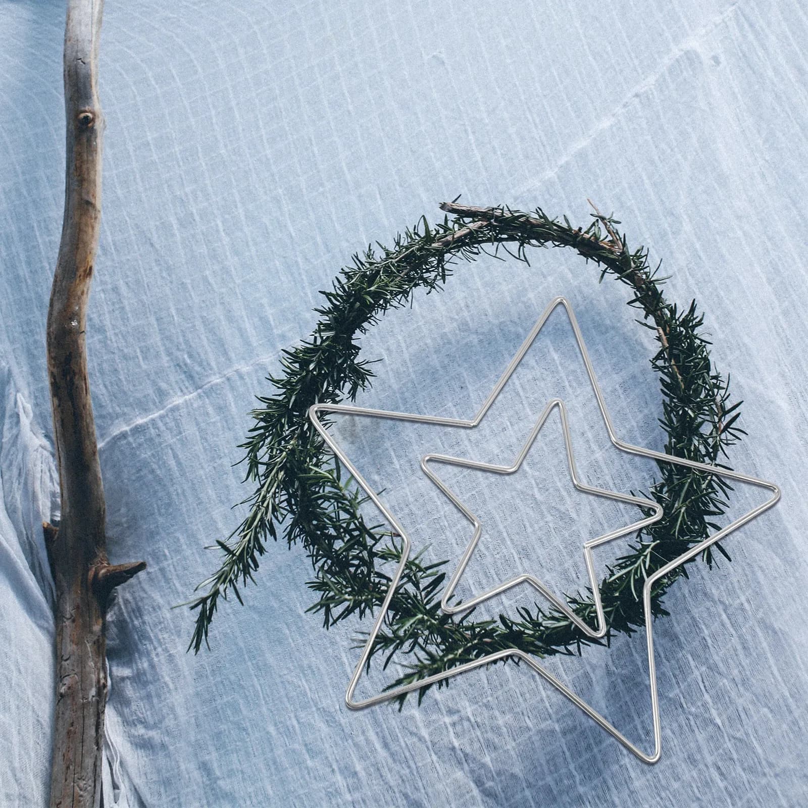 4Pcs High Quality Iron Circles Star Moon Pattern for Wreath DIY Hoops Dream Catcher Frame Xmas Wreath Ring Festival Decoration