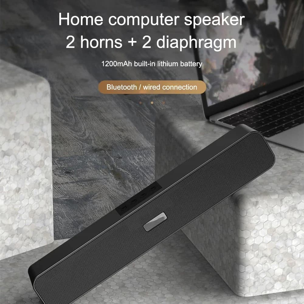 Multimedia Home Theater Portable Wireless Speaker Subwoofer Soundbar TV Computers HIFI Bass Speakers For U Disk AUX Bluetooth