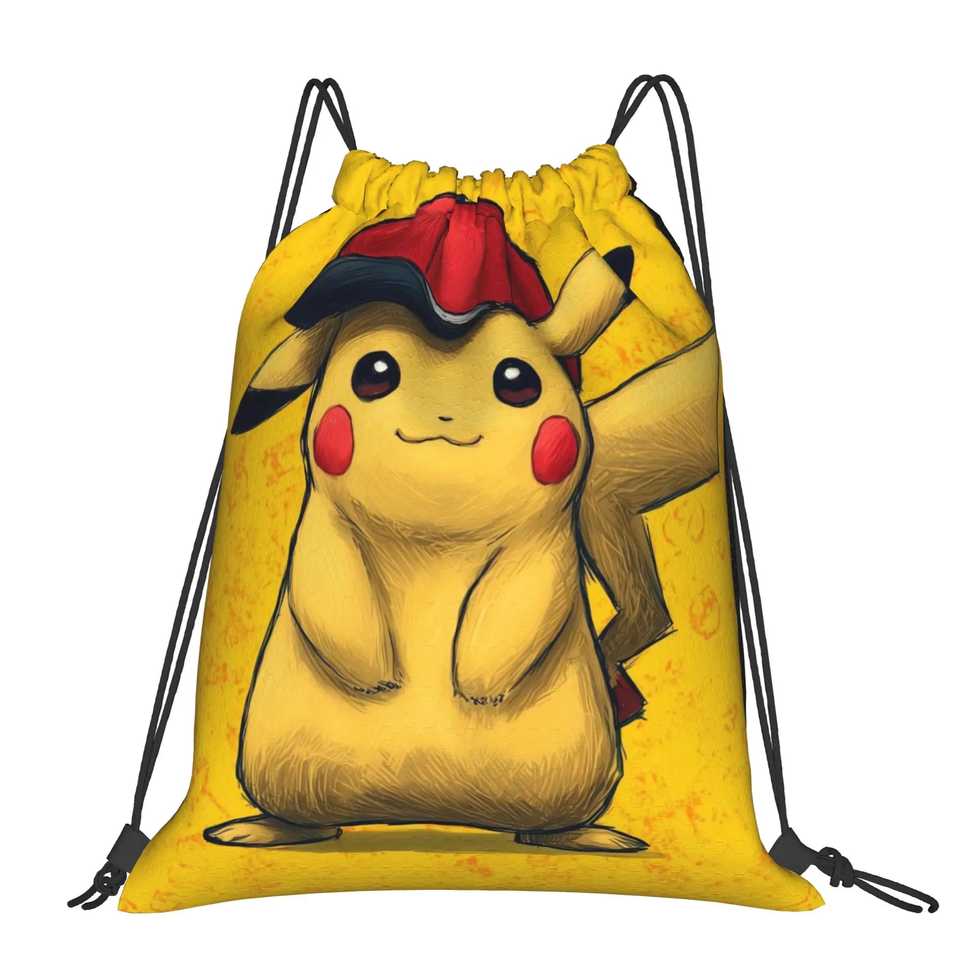 Borse con coulisse Pikachu Pokemon, zaino da viaggio, borsa porta scarpe per la scuola