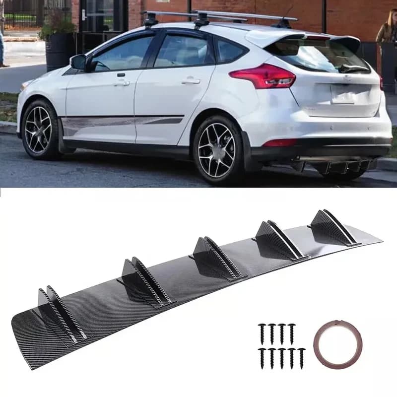 Diffusore Posteriore in Fibra di Carbonio con Alette Spoiler per Focus ST RS, Parti Modificate all'Ingrosso