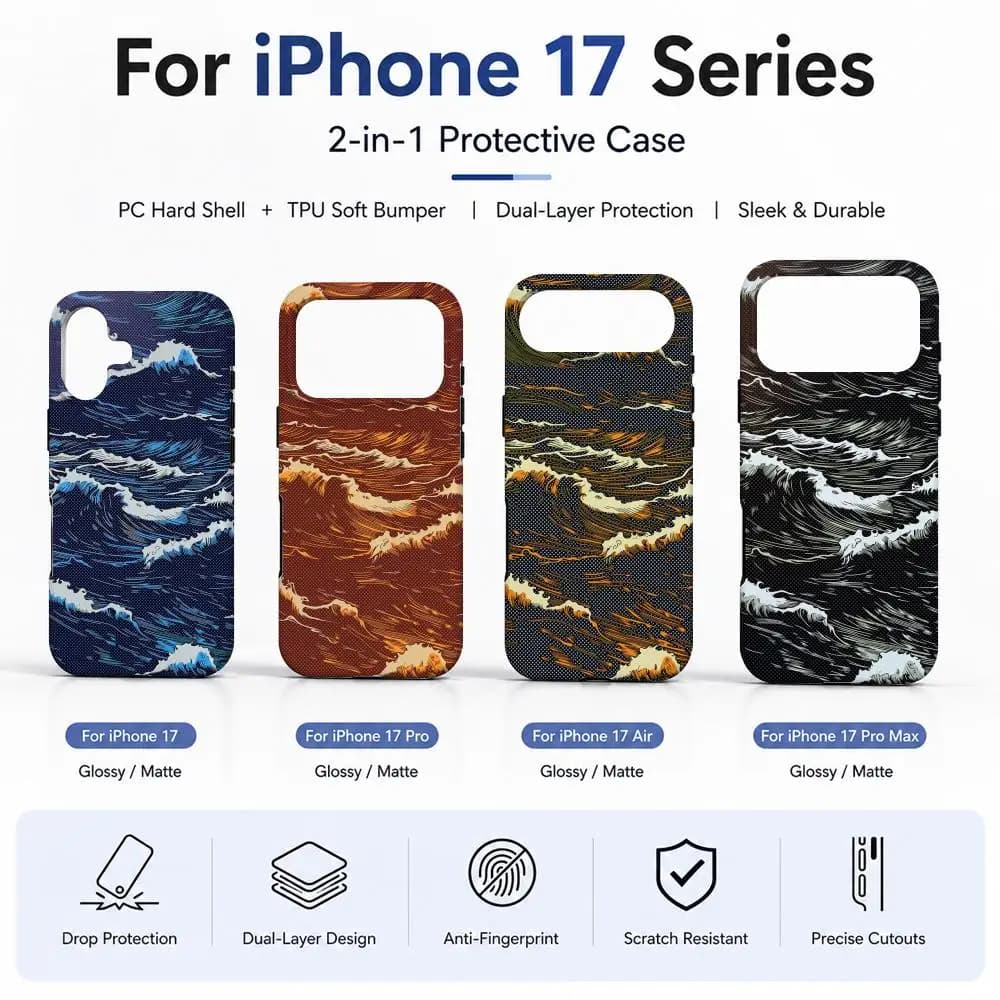 Luxury Carbon Fiber Sea Wave Texture Magsafe Phone Case For iPhone 16 Pro Max 15 Plus 14 13 12 Mini Thin Shockproof Cover