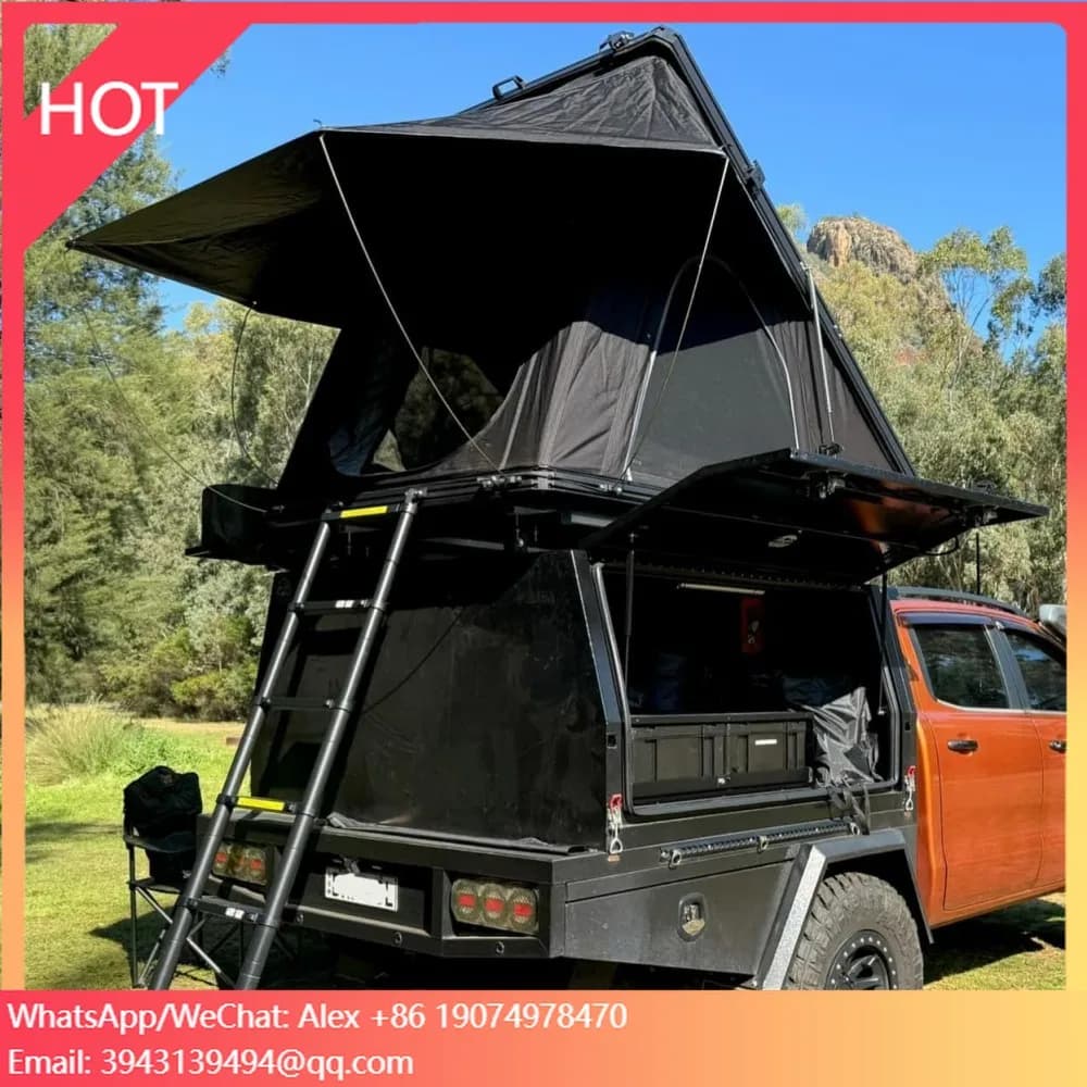 Wild Cloud Triangular Roof Tent with Aluminum Hard Shell for Car 4x4, Roof Tent for Jeep, Offroad, for Camping