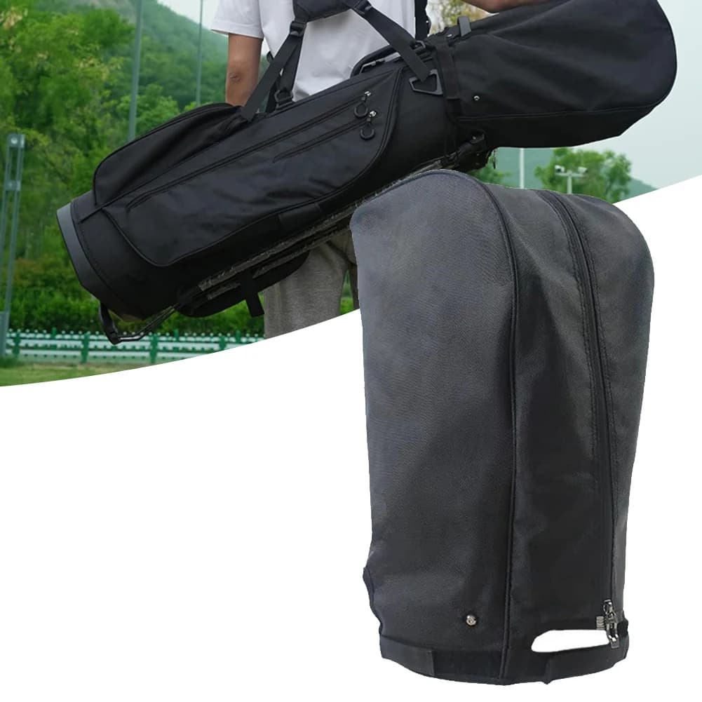 Copertura impermeabile per sacca da golf 14/15, per esterni, nera, regolabile, resistente e anti-strappo
