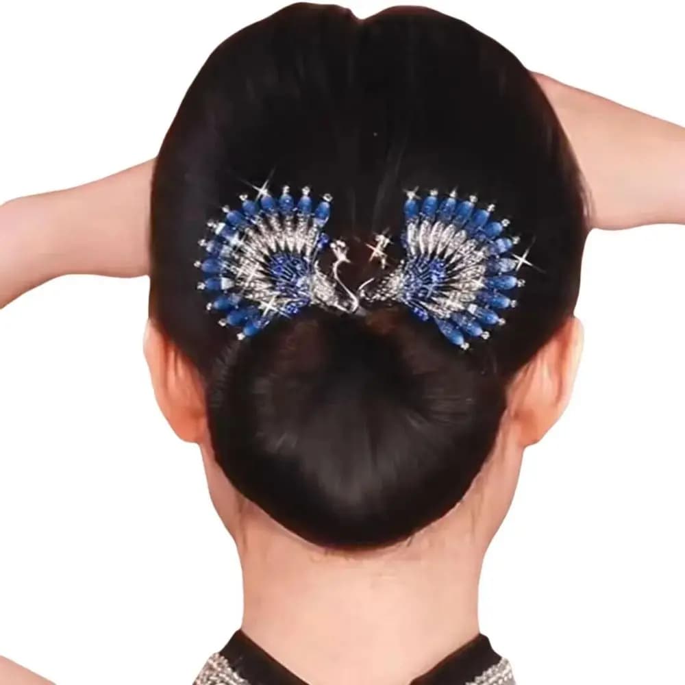 Nuovo display pavone bigodino per capelli pavone ali d'angelo forcina twist durevole elegante creatore di panini per capelli donna ragazza