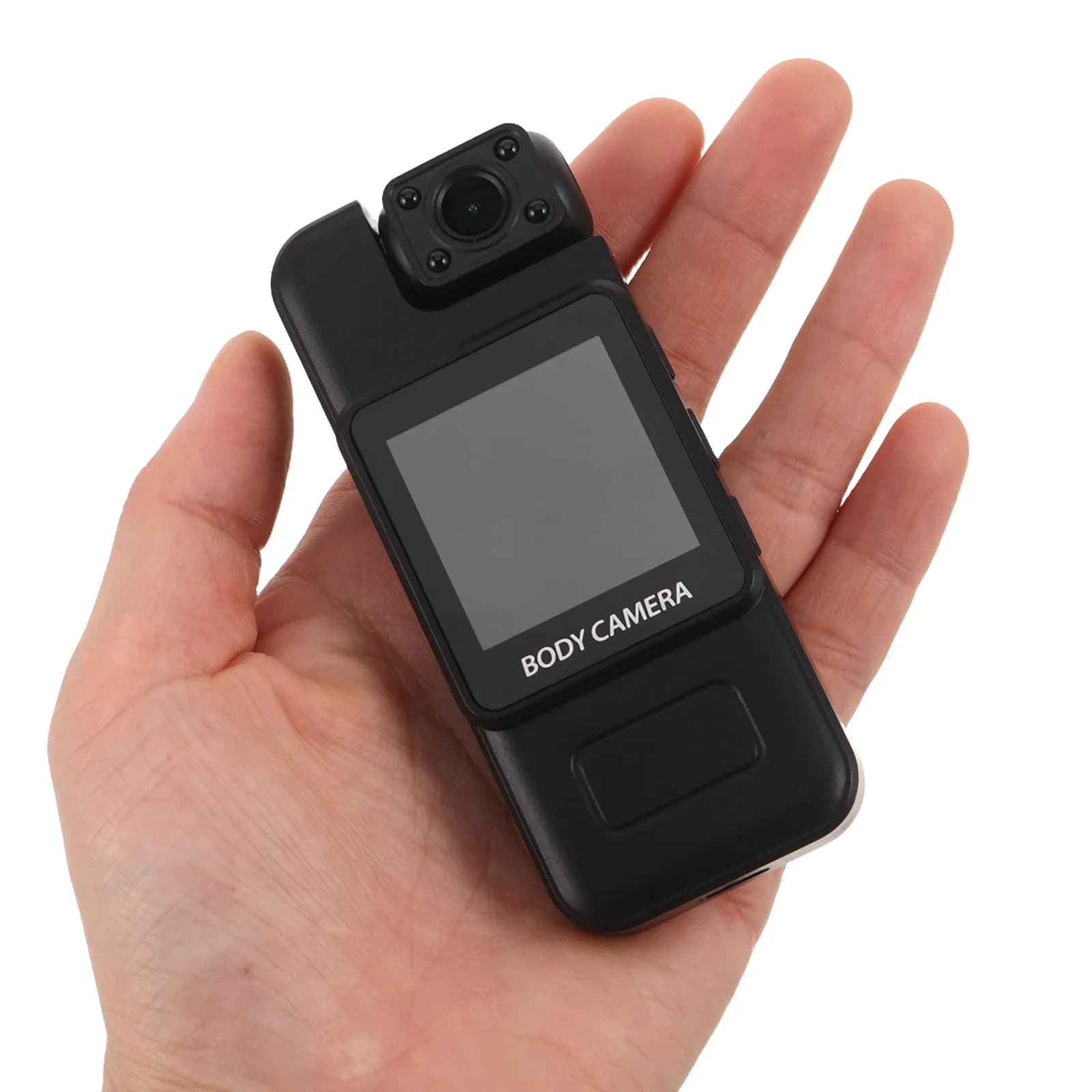 Compact 4K Action Body Camera for Outdoor Sports Auto Night Vision Wearable Clip-on Camcorder 1000mAh Battery Rotating Lens